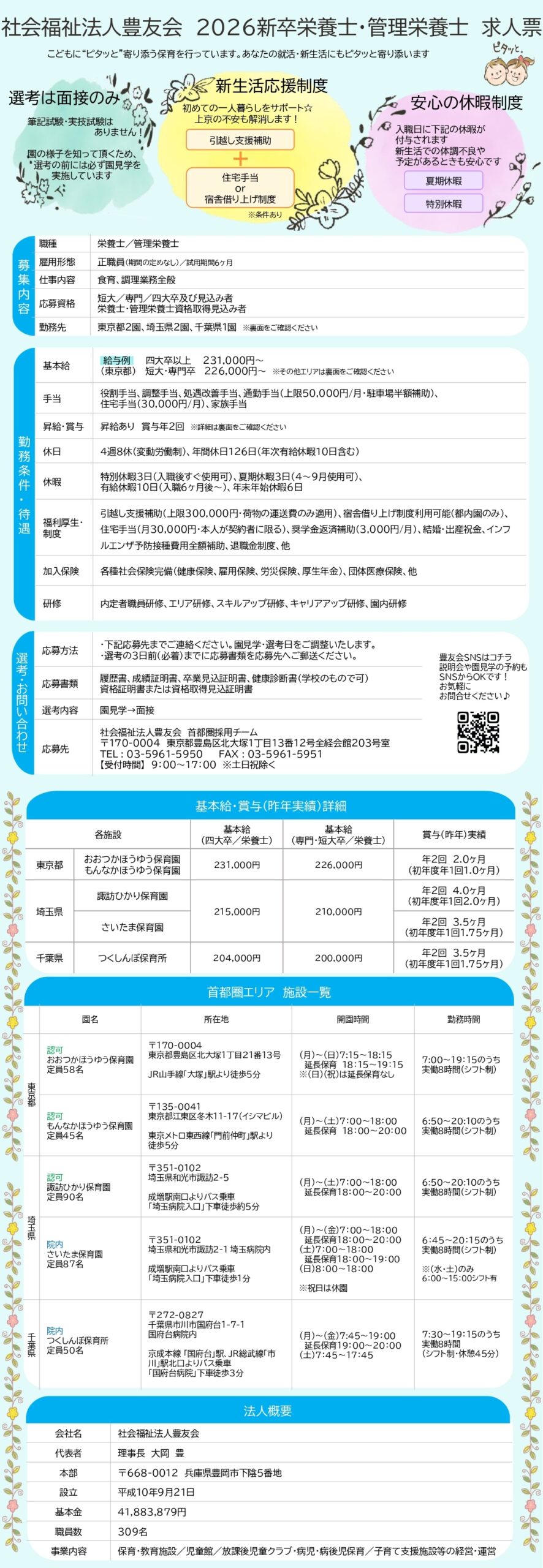 新卒栄養士募集